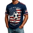 thumbnail image 1 of Zimjoy Men's USA Soccer Jersey Shirts 2026 Country Team Short Sleeve Crewneck Fan International Football Shirt Retro Streetwear Top Red 3XL, 1 of 6