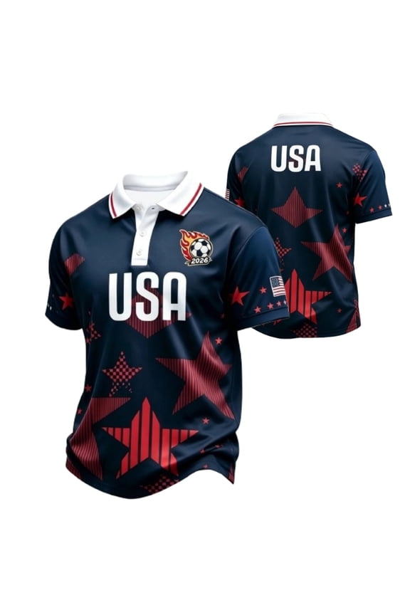 Men's USA Soccer Shirts Short Sleeve Crewneck 2026 Country Team Fan International Football Shirt Retro Streetwear Top Black L