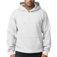 thumbnail image 1 of Zimjoy Men's White Hoodie Casual Loose Solid Color Hooded Fleece Sweatshirt Long Sleeve Drawstring Baggy Pullover Sweatshirts with Pocket, White 2XL, 1 of 5