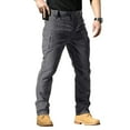 thumbnail image 1 of Zimjoy Mens Cargo Pants Quick-Drying Tear Resistant Tactica_l Pants Water Resistant Lightweight Hiking Pant Elastic Relaxed Fit Travel Climbing Pant with Multi Pockets, Gray L, 1 of 4