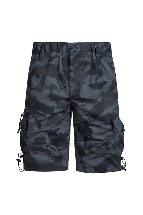 Mens Cargo Shorts Cotton Twill Quick Dry Lightweight Relaxed Fit Outdoor Work Hiking Shorts with 6 Pockets Camouflage L