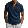 thumbnail image 1 of Zimjoy Mens Polo Shirts Short Sleeve Strech Casual Dress Golf Polo Shirts Summer Soft Lightweight with Chest Pocket Navy S, 1 of 6