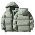 thumbnail image 1 of Zimjoy Mens Puffer Jacket with Hood Thermal Thicken Winter Jackets for Men Big and Tall Down Jackets & Coats Lightweight Hooded Coat for Travel Ski, Green L, 1 of 8