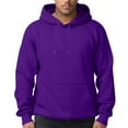 thumbnail image 1 of Zimjoy Mens Purple Hoodie Casual Loose Basic Hooded Fleece Sweatshirt Long Sleeve Drawstring Baggy Pullover Sweatshirts with Pocket, Dark Purple 3XL, 1 of 5