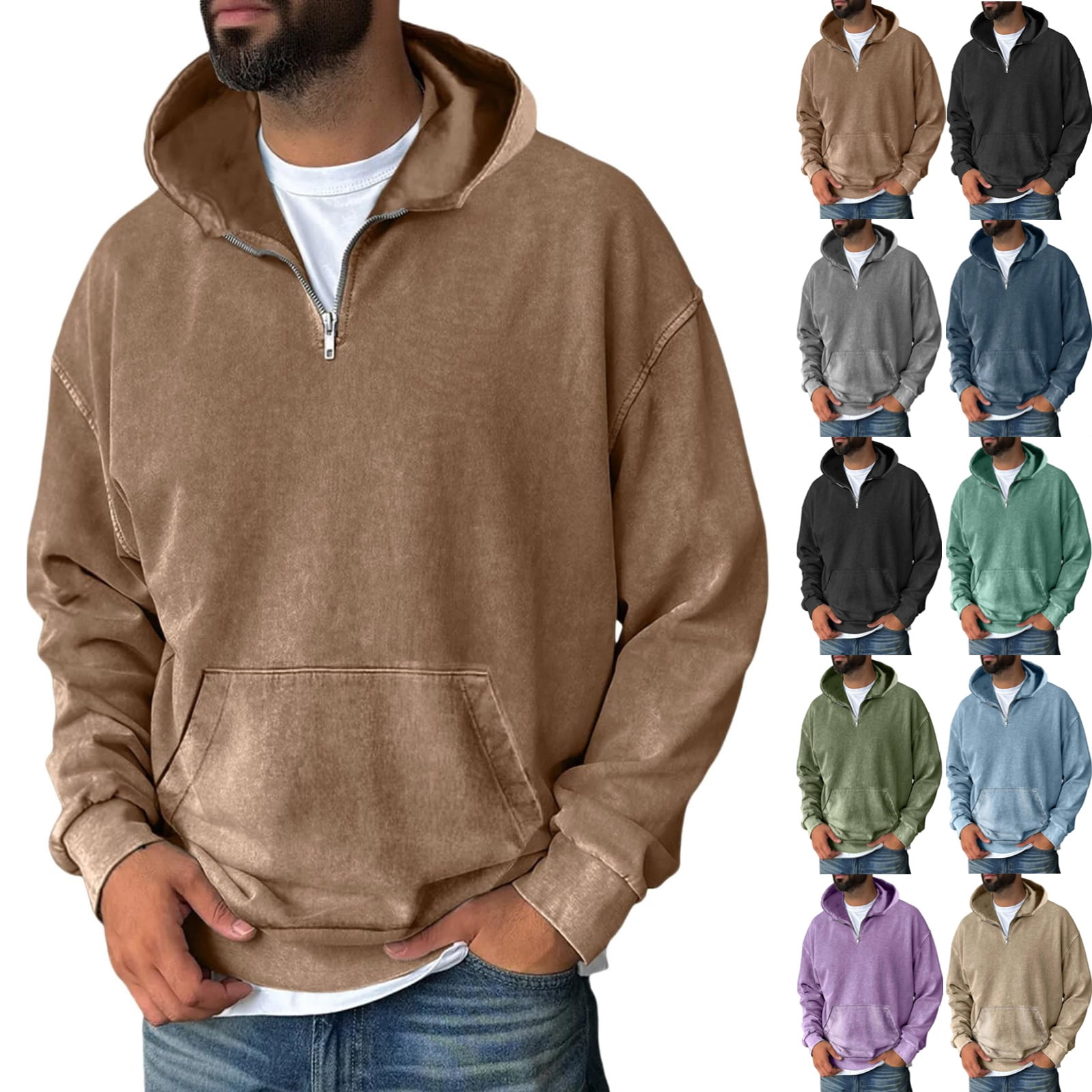 Zimjoy-Mens-Quarter-Zip-