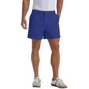 ZIMJOY Mens Shorts 5" Inseam Flat-Front Shorts Lightweight Quick Dry Button Cargo Shorts Elastic Waist Outdoor Golf Work Travel Beach Pants, Navy M