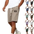 thumbnail image 1 of Zimjoy Mens Sweat Shorts Lightweight Basic Short Drawstring Elastic Waist Waffle Shorts Summer Lounge Short, Khaki 3XL, 1 of 6