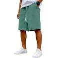 thumbnail image 1 of Zimjoy Mens Sweat Shorts with Pockets Cotton Blend Lounge Jogger Athletic Short Pants 9" Inch Inseam Drawstring Elastic Waist Dark Green XL, 1 of 4