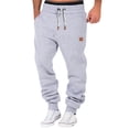thumbnail image 1 of Zimjoy Mens Sweatpants Joggers Heavyweight Elastic Waist Sweatpants Drawstring Running Workout Jogger Pants Fall Winter Thick Lounge Pants with Pockets, Light Gray M, 1 of 3