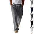 thumbnail image 1 of Zimjoy Mens Sweatpants Wide Leg Fleece Lined Baggy Jogging Pants for Men Work Sweat Pants Elastic Waist Joggers Athletic Activewear, Dark Gray L, 1 of 6