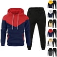 thumbnail image 1 of Zimjoy Mens Sweatsuit Gym Track Suits Mens Casual Hoodie and Sweatpants Set Autumn Winter Jogging Suits Sets with Pockets, Red L, 1 of 4