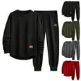 thumbnail image 1 of Zimjoy Mens Sweatsuits 2 Piece Set Sports Mens Track Suits 2 Piece Set Casual Loose Pullover Sweatshirt and Sweatpants Set Crewneck Fall Fleece Sportswear Tracksuits with Pockets, Black S, 1 of 6