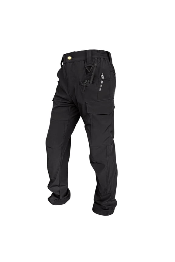 Mens Tactical Pants Waterproof Ripstop EDC Work Pant Lightweight Breathable Hiking Pant Outdoor Work Pants with 8 Pockets, Black 2XL