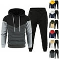 thumbnail image 1 of Zimjoy Mens Track Suits 2 Piece Set Workout Men Sweatsuits Sets Fall Winter Sweatshirt and Sweatpants Set Casual Sportswear Tracksuits with Pockets, Dark Gray L, 1 of 4