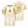 thumbnail image 1 of Zimjoy Mexico Soccer Jerseys Men Mexican Jersey Soccer Mexican Jerseys Crew Neck Short Sleeve Jersey De Mexico White XL, 1 of 5