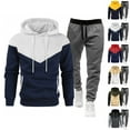 thumbnail image 1 of Zimjoy Sweatsuits for Men Athletic Mens Track Suits 2 Piece Set Casual Sweatshirt and Sweatpants Set Fall Winter Jogging Suit with Pockets, White L, 1 of 4