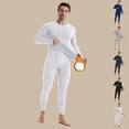 thumbnail image 1 of Zimjoy Thermal Underwear for Men Thermals Long Johns Fleece Lined Base Layer Skiing Thermals Bottom Top Sets for Winter Cold Weather, White M, 1 of 5