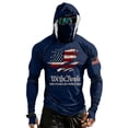 thumbnail image 1 of Zimjoy UPF 50+ Long Sleeve Mens Sun Protection Shirts Fishing Hoodies for Men with Face Mask UV Rash Guard Shirts Navy L, 1 of 5
