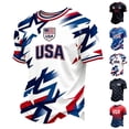thumbnail image 1 of Zimjoy USA Soccer Men's Shirts Crewneck Short Sleeve 2026 Country Team Tee Shirts Fan International Football Shirt Retro Streetwear Top Dark Blue XL, 1 of 5