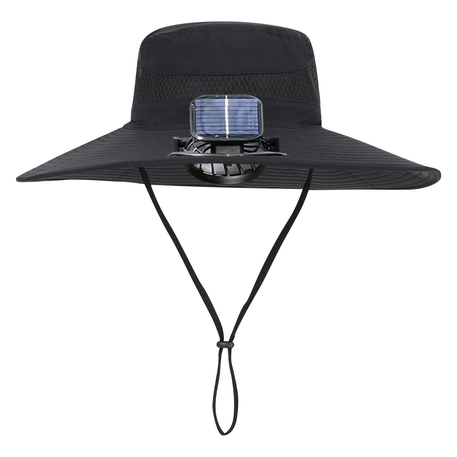 Zimjoy Wide Brim Solar Fan Hat, Hat with Fans Solar Power for Men Women ...