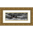 thumbnail image 1 of Zimmerman, Judith 24x11 Gold Ornate Wood Framed with Double Matting Museum Art Print Titled - Wyoming Harlequin ducks-La Grange Cascade-Yellowstone National Park, 1 of 4