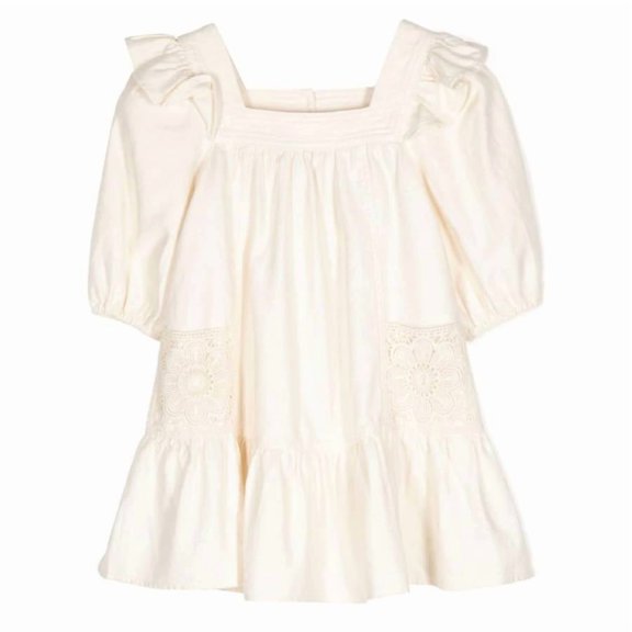 Zimmermann Girls Halliday Puff-Sleeves Dress, Size 8Y