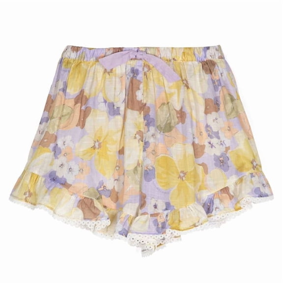 Zimmermann Girls Pop Frill Floral Print Shorts, Size 8Y