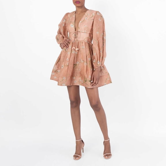 Zimmermann Illuminate Drawn Mini Dress, Size 1
