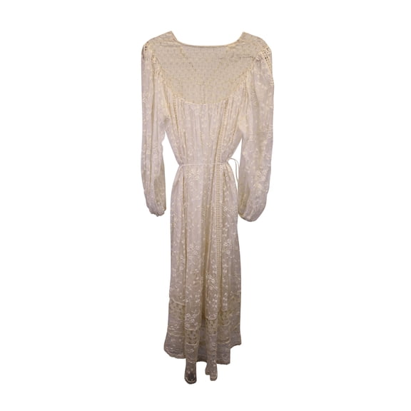 Pre-Owned Zimmermann Lace Maxi Dress in White Viscose