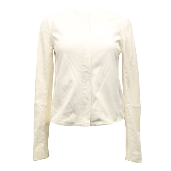Pre-Owned Zimmermann Longsleeve Blouse in White Linen
