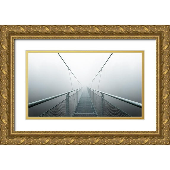 Zimmermann, Max 14x10 Gold Ornate Wood Framed with Double Matting Museum Art Print Titled - The Path To Infinity