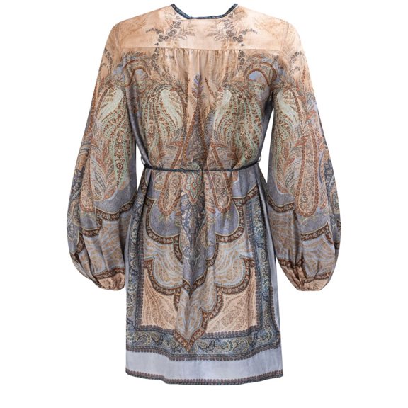 Zimmermann Multicolor Paisley Silk Tunic Day Dress (Women's)