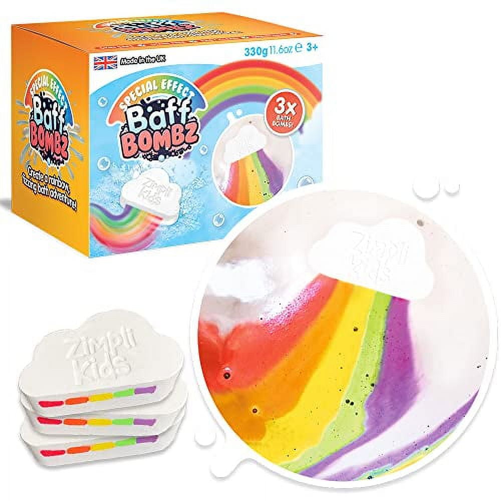 Zimpli Kids 3 x Large Cloud Rainbow Bath Bombs from, Special Effect