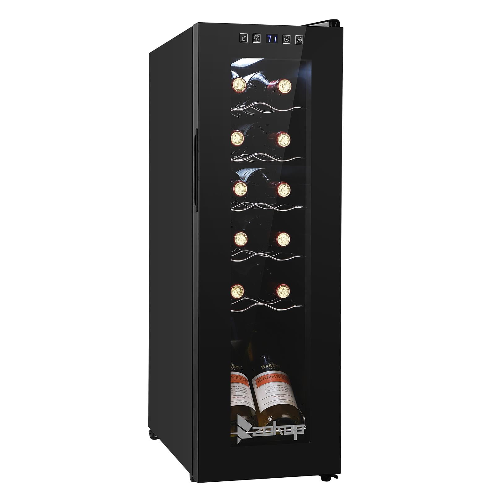 Zimtown 1.2 cu.ft 12 Bottle Beverage Cooler with Manual, Black
