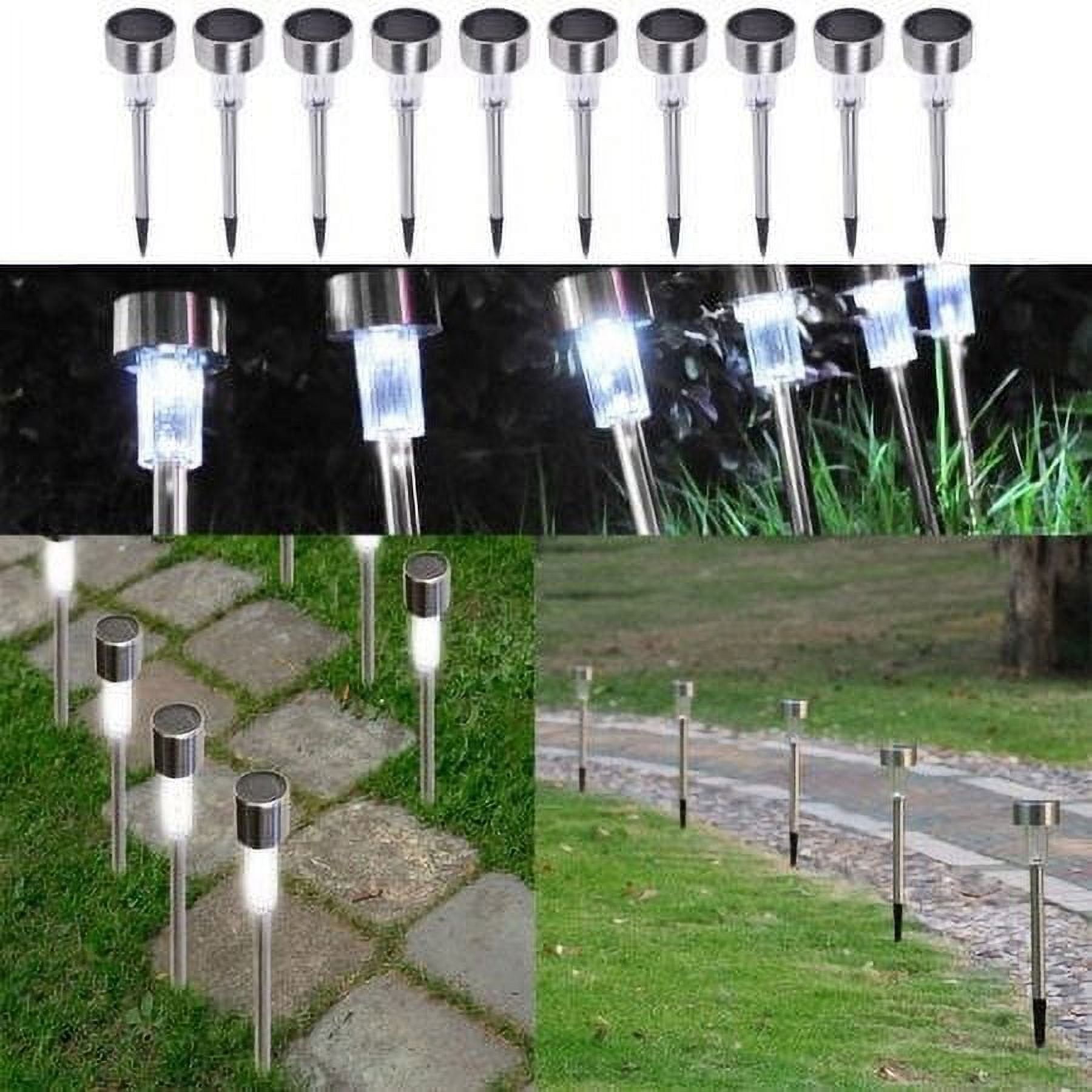 Zimtown 10PCS Spotlight Outdoor Stainless Steel LED Solar Landscape Path Lamp Garden Lights Zimtown 10PCS Spotlight Outdoor Stainless Steel LED Solar Landscape Path Lamp Garden Lights