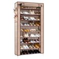 thumbnail image 1 of Zimtown 10 Tiers 45 Pairs Shoe Rack Shoe Shelf Shoe Storage Cabinet Organizer Space Saving Shoes Tower with Non-woven Fabric Cover Closet, Free Standing, Multiple Colors, 1 of 13