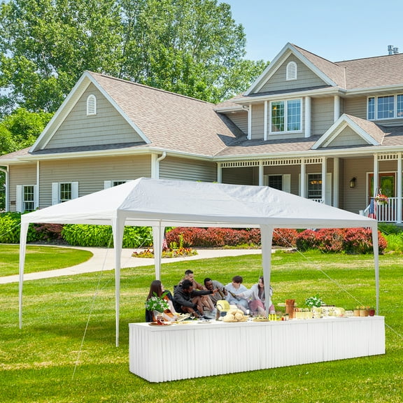 Zimtown 10' X 20' Outdoor Canopy Party Wedding Tent Gazebo Pavilion W/ No Sidewall White