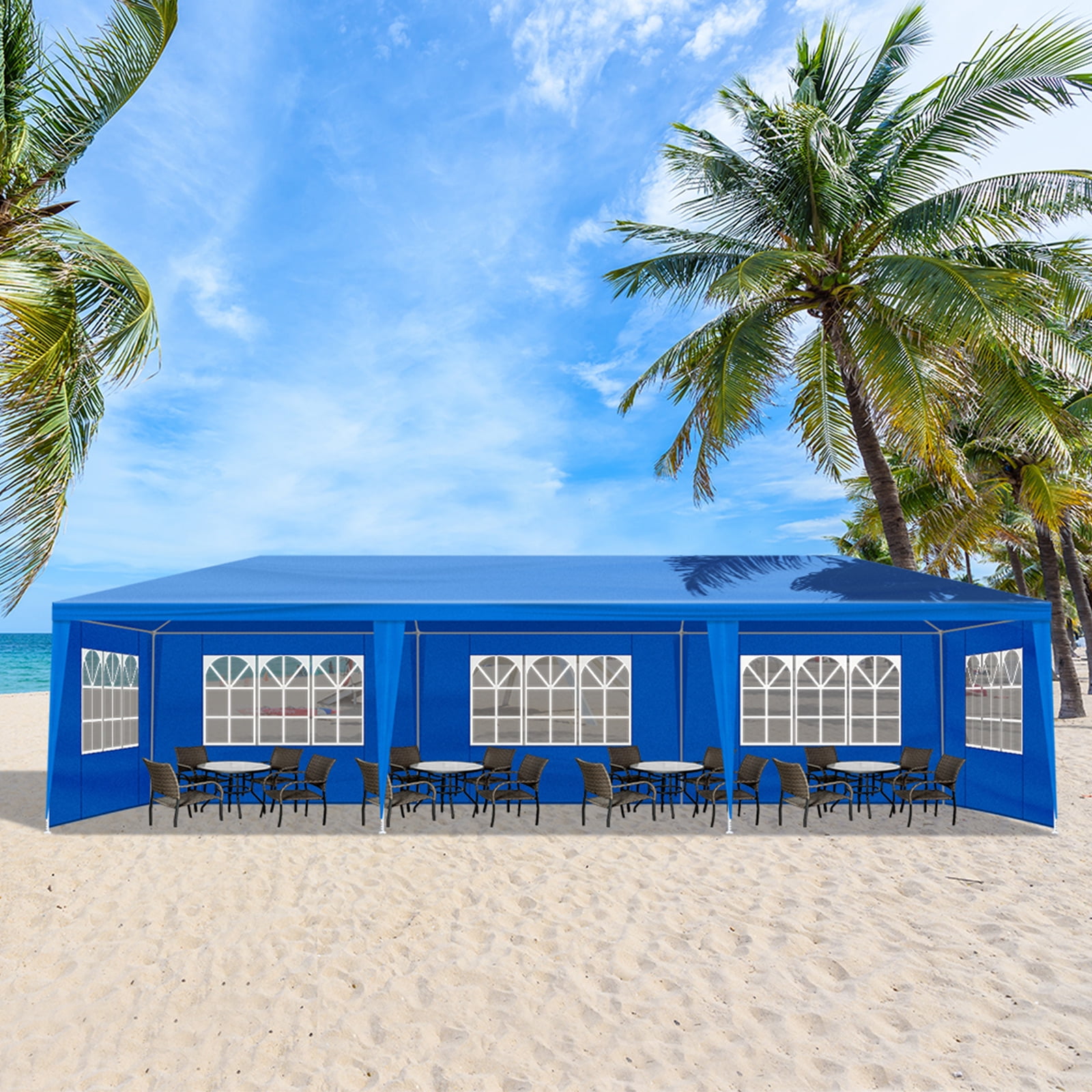 Zimtown 10'x30' Easy Assembly Canopy Tent with 8 Sidewalls for Outdoor