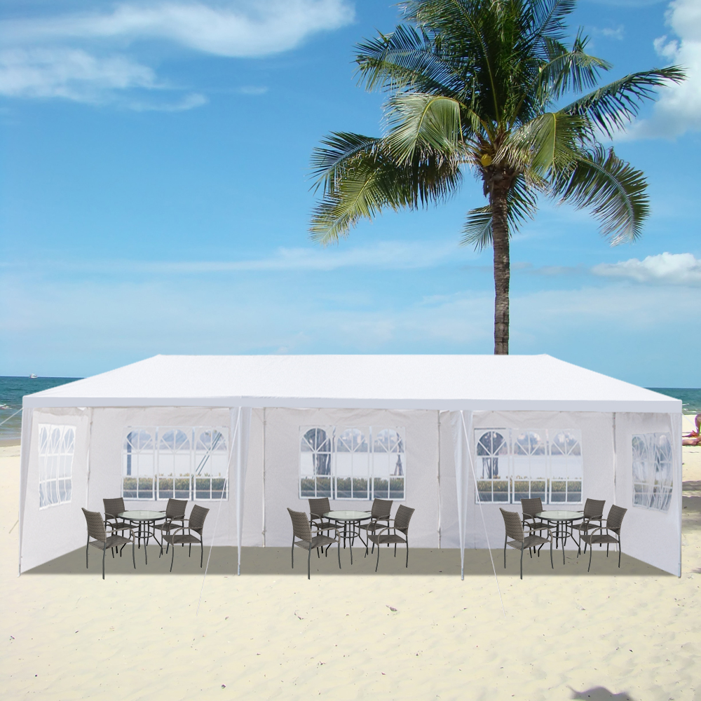 SEGAWE 10' X 20' Outdoor Party Tent – 6 Walls Included, BBQ Gazebo For Garden Weddings