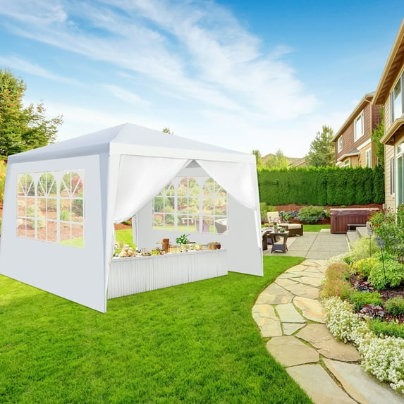 Zimtown 10' x 10' Canopy Party Tent Practical Outdoor Tent for Parties-4 Sidewalls
