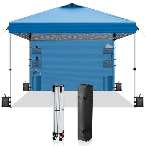Zimtown 10' x 10' Ez Up Pop Up Canopy Tent Outdoor Instant Shelter W/ Carry Bag,Blue