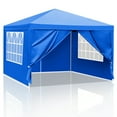thumbnail image 1 of Zimtown 10' x 10' Party Tent Wedding Canopy Patio w/ 4 Side Walls Blue, 1 of 7
