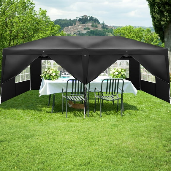 Zimtown 10'x 20' Patio Ez Pop Up Party Tent Wedding Gazebo Canopy 6 Walls