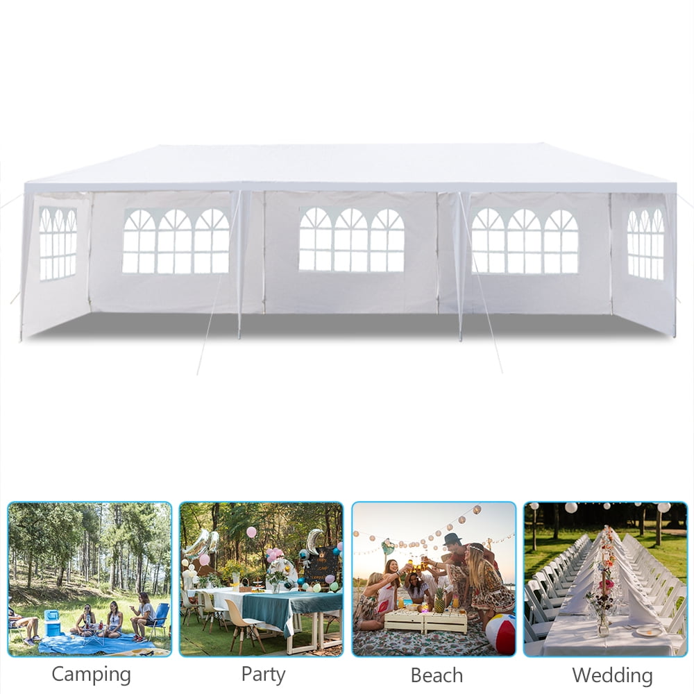 Zimtown 10’x30′ Party Wedding Tent Outdoor Gazebo canopy Tent White 5 Sidewalls Sansujyuku sansujyuku.com