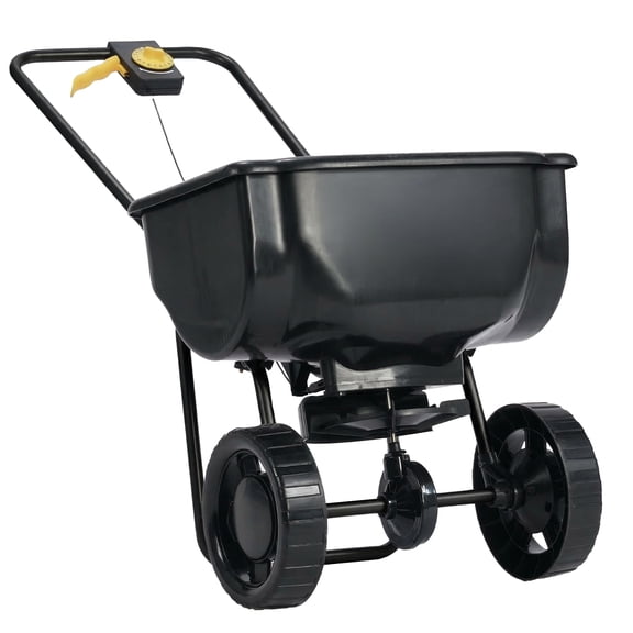 Zimtown 10in Garden Push Cart, 15-Speed Adjustable Fertilizer Vehicle with 70lb Capacity, Black