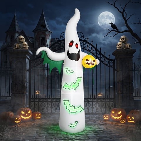 Zimtown 12 FT Halloween Inflatables Ghost,Bats with Lights,Outdoor Halloween Decoration