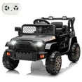 thumbnail image 1 of Zimtown 12V Battery Powered Ride on Truck Cars with Remote Control, Electric Vehicles Ride-on Toys with Suspension, LED Lights, Black, 1 of 5