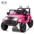 thumbnail image 1 of Zimtown 12V Kids Ride On Truck Car, Upgrade Edition, Electric Kids Toy with Remote Control, LED Lights and Realistic Horns, Hot Pink, 1 of 9