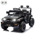 thumbnail image 1 of Zimtown 12V Kids Ride On Truck Car w/Parent Remote Control, Spring Suspension, LED Lights, Black, 1 of 6