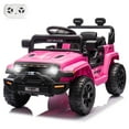 thumbnail image 1 of Zimtown 12V Kids Ride On Truck Car w/Parent Remote Control, Spring Suspension, LED Lights, Pink, 1 of 8